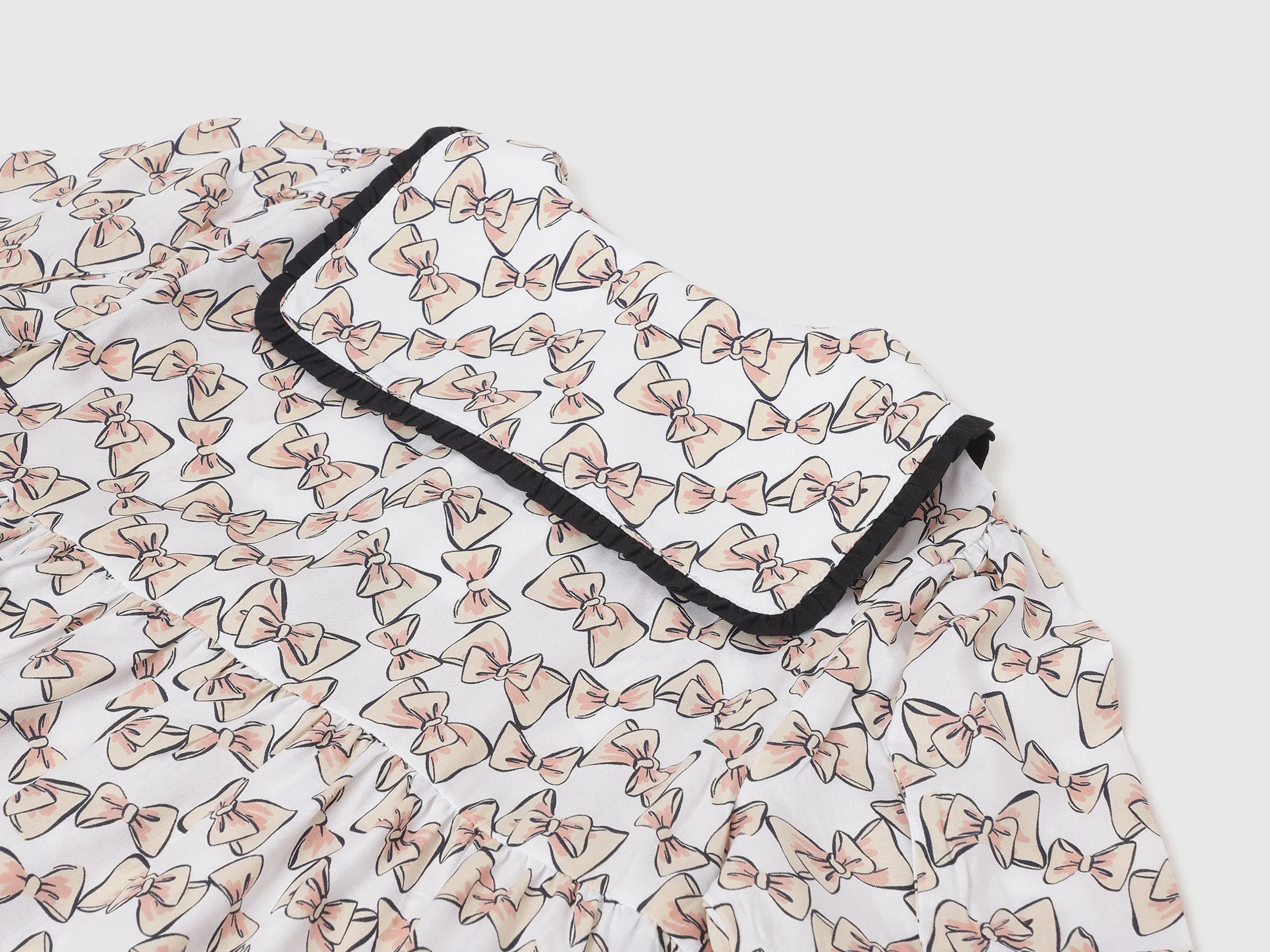 Regular Fit Peter Pan Collar Printed Dress