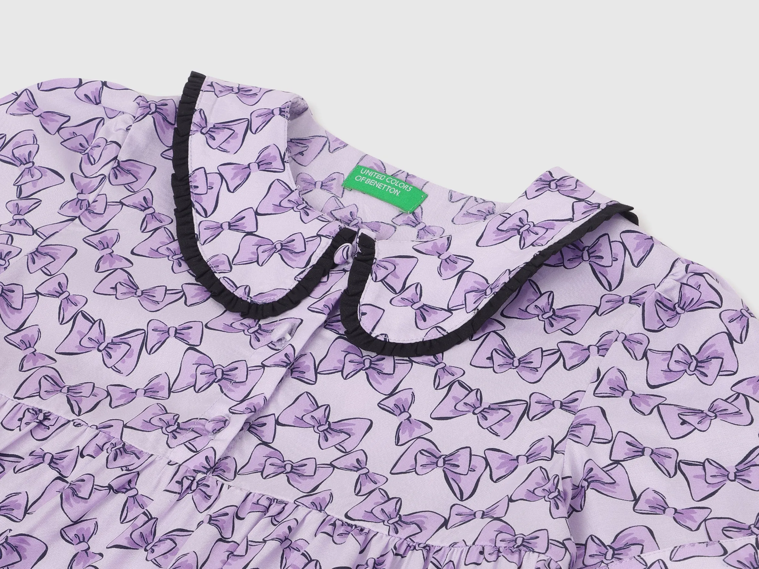 Regular Fit Peter Pan Collar Printed Dress