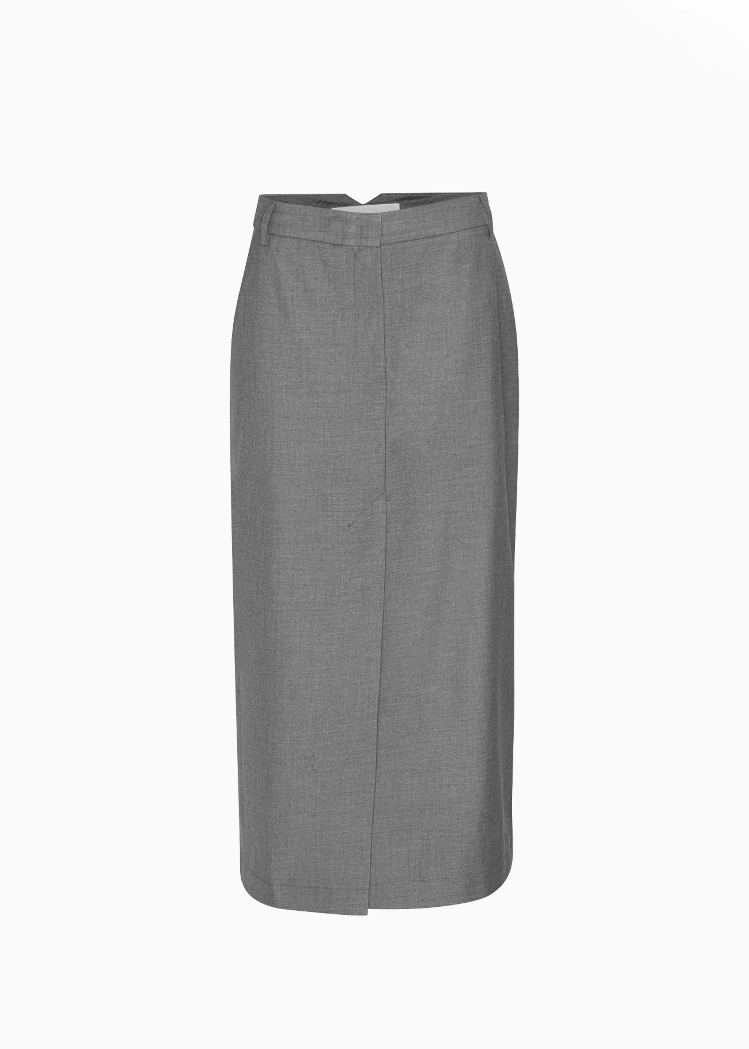 REMAIN Long Suiting Skirt - Dark Gull Gray