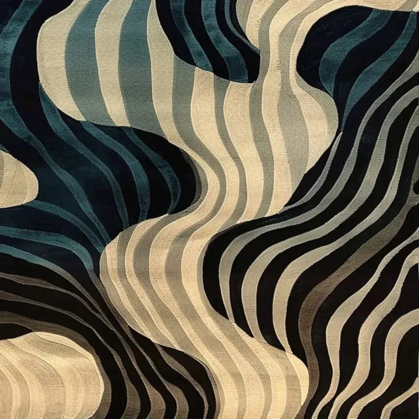 Rippling Tides Hand Tufted Rug 