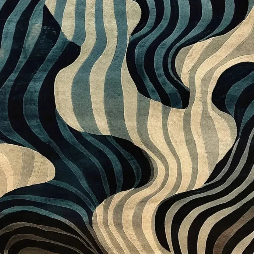 Rippling Tides Hand Tufted Rug 