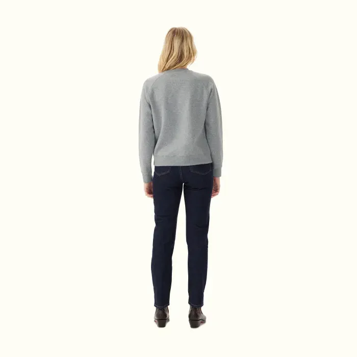 R.M.Williams - Womens Script Crew Neck Sweater - Grey Marle