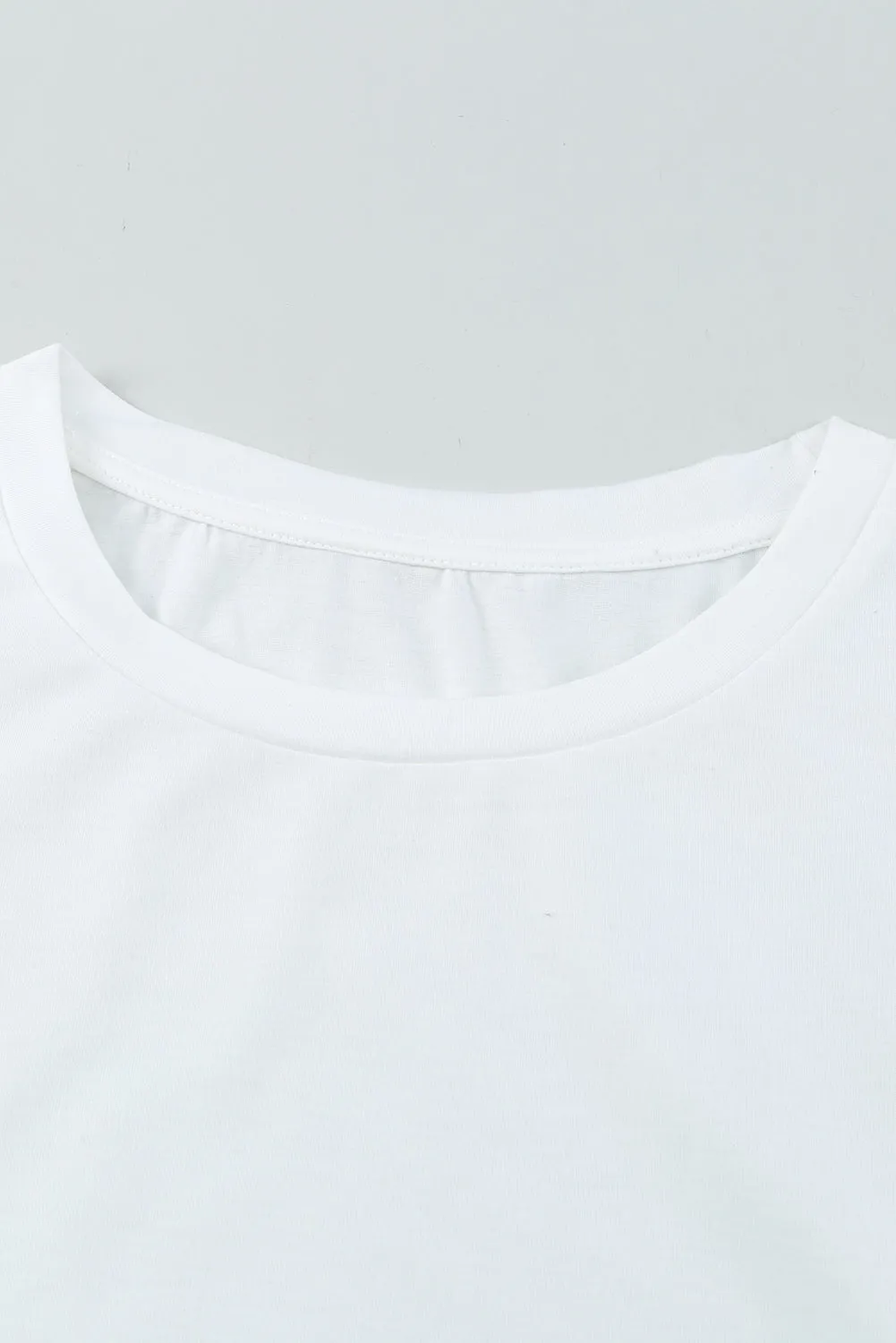 Round Neck Dotted Lantern Sleeve Top