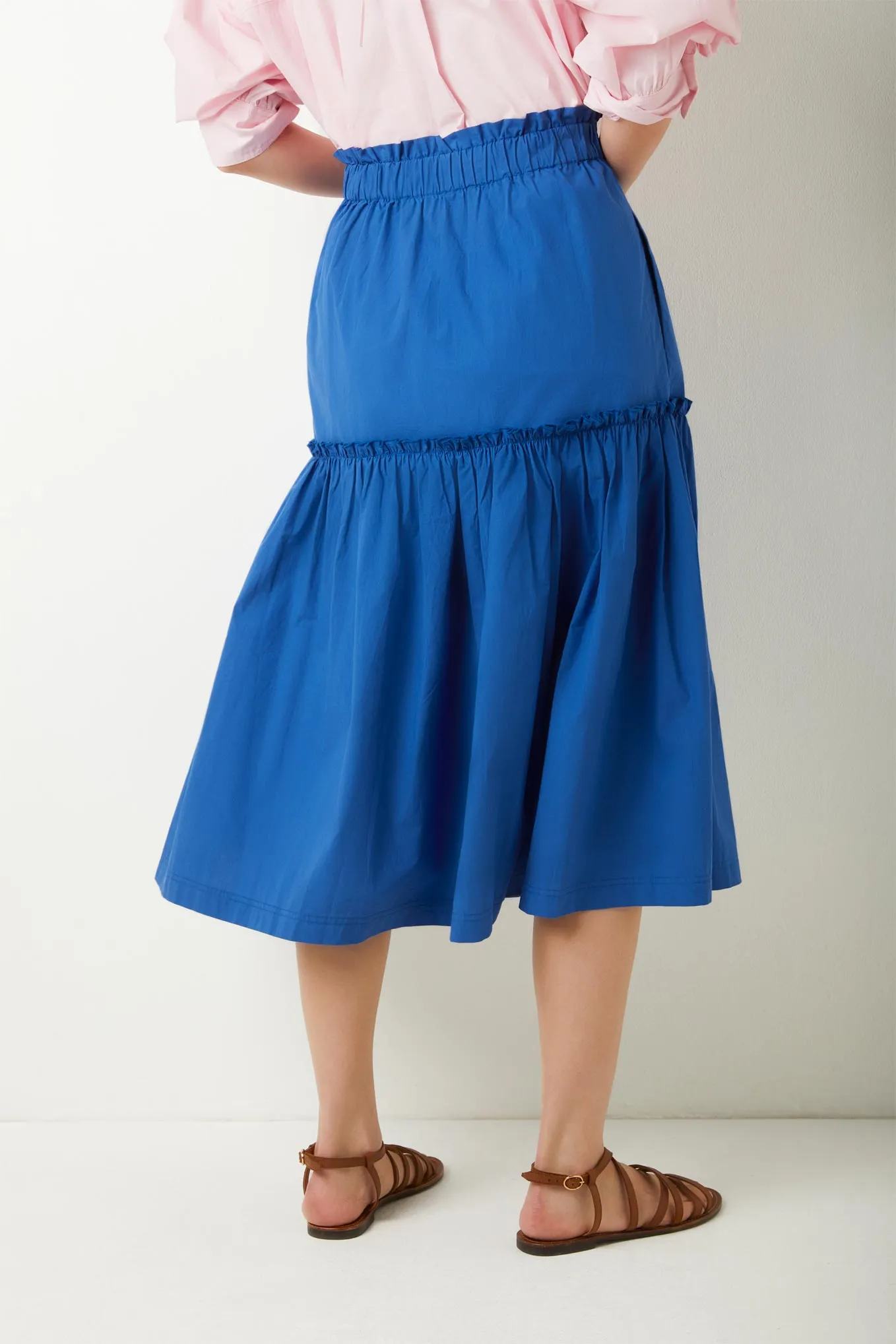 Saskia Cotton Skirt - Bleu De France