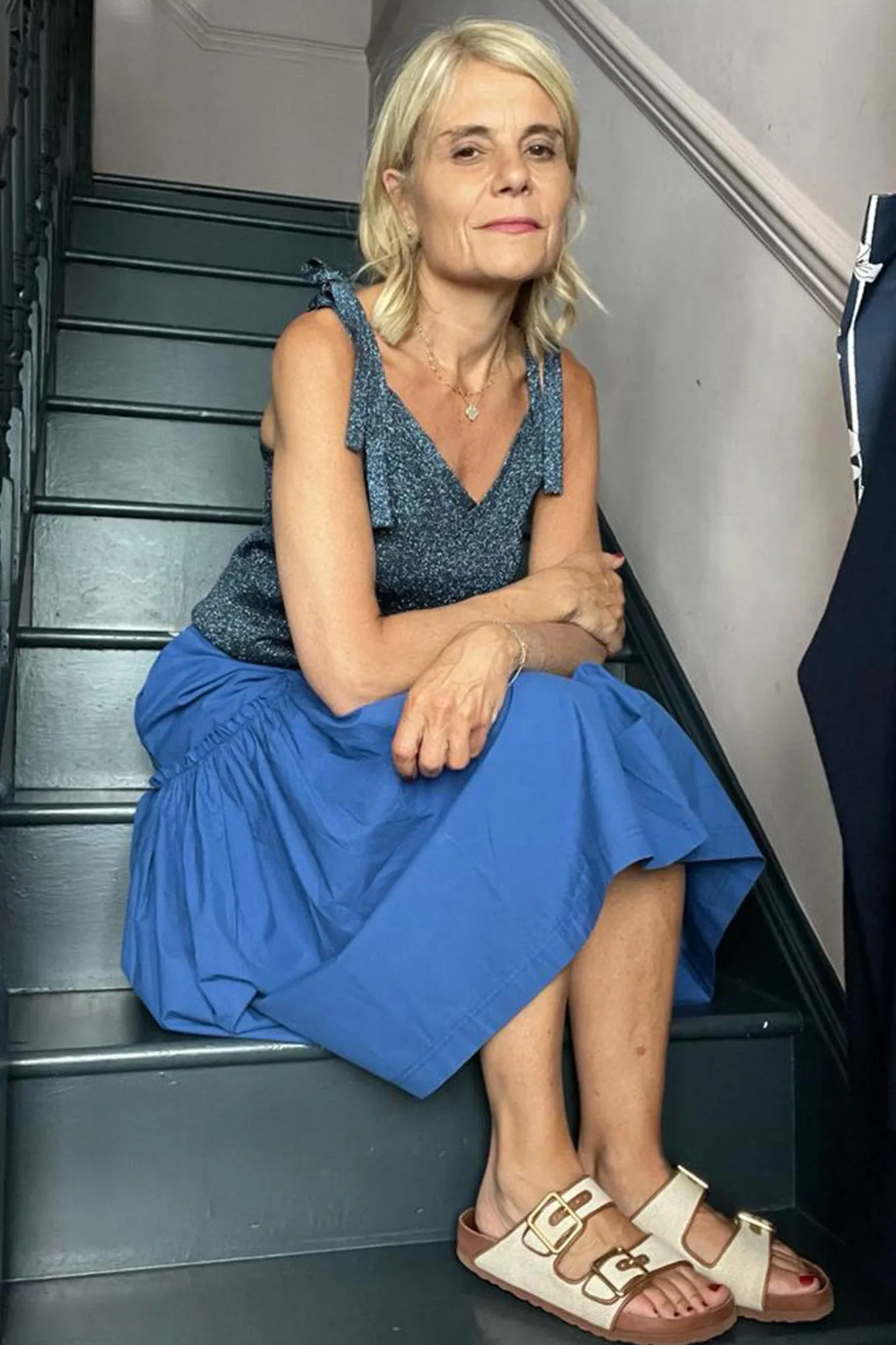 Saskia Cotton Skirt - Bleu De France