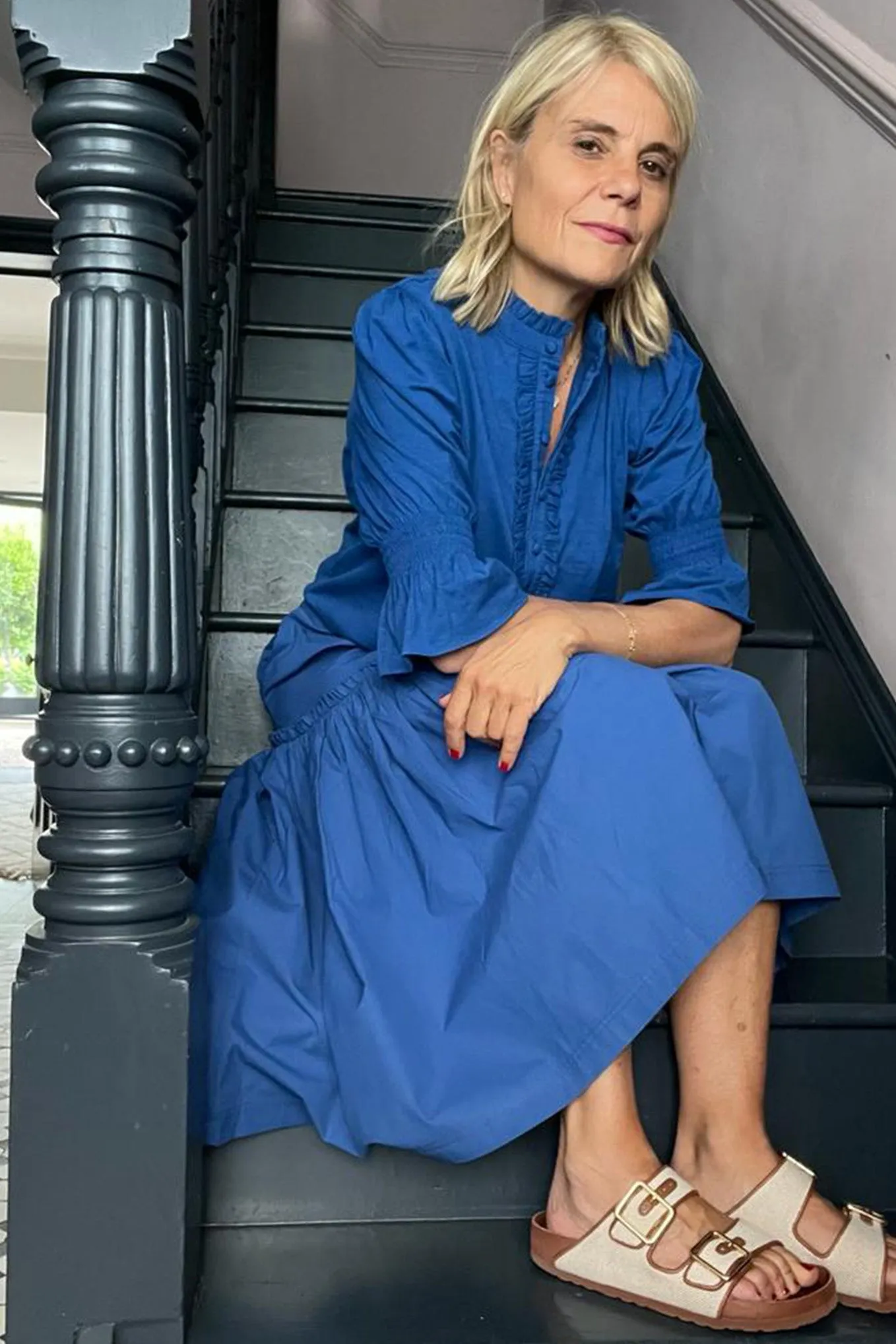 Saskia Cotton Skirt - Bleu De France