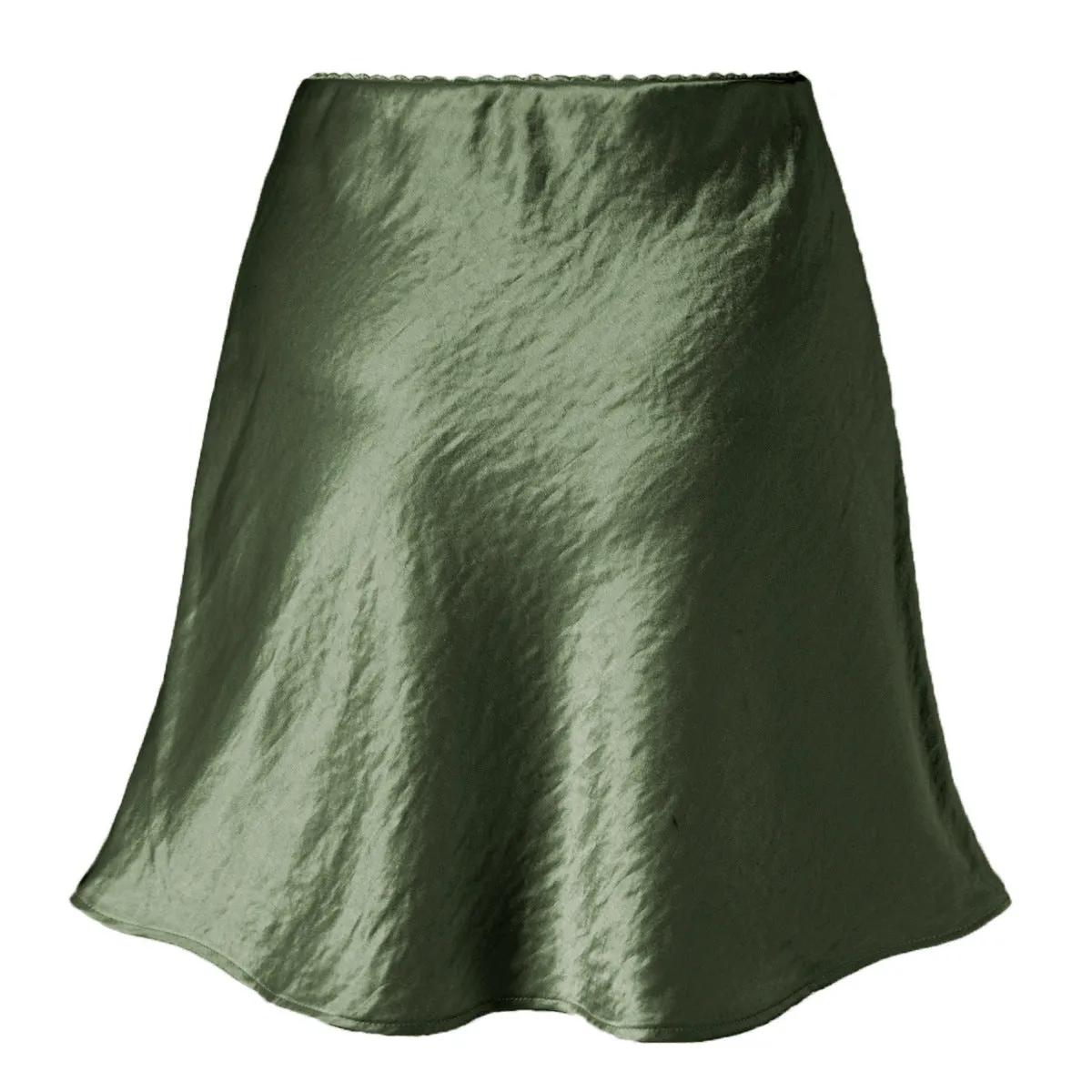Satin Bell Shape Mini Skirt