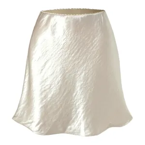 Satin Bell Shape Mini Skirt