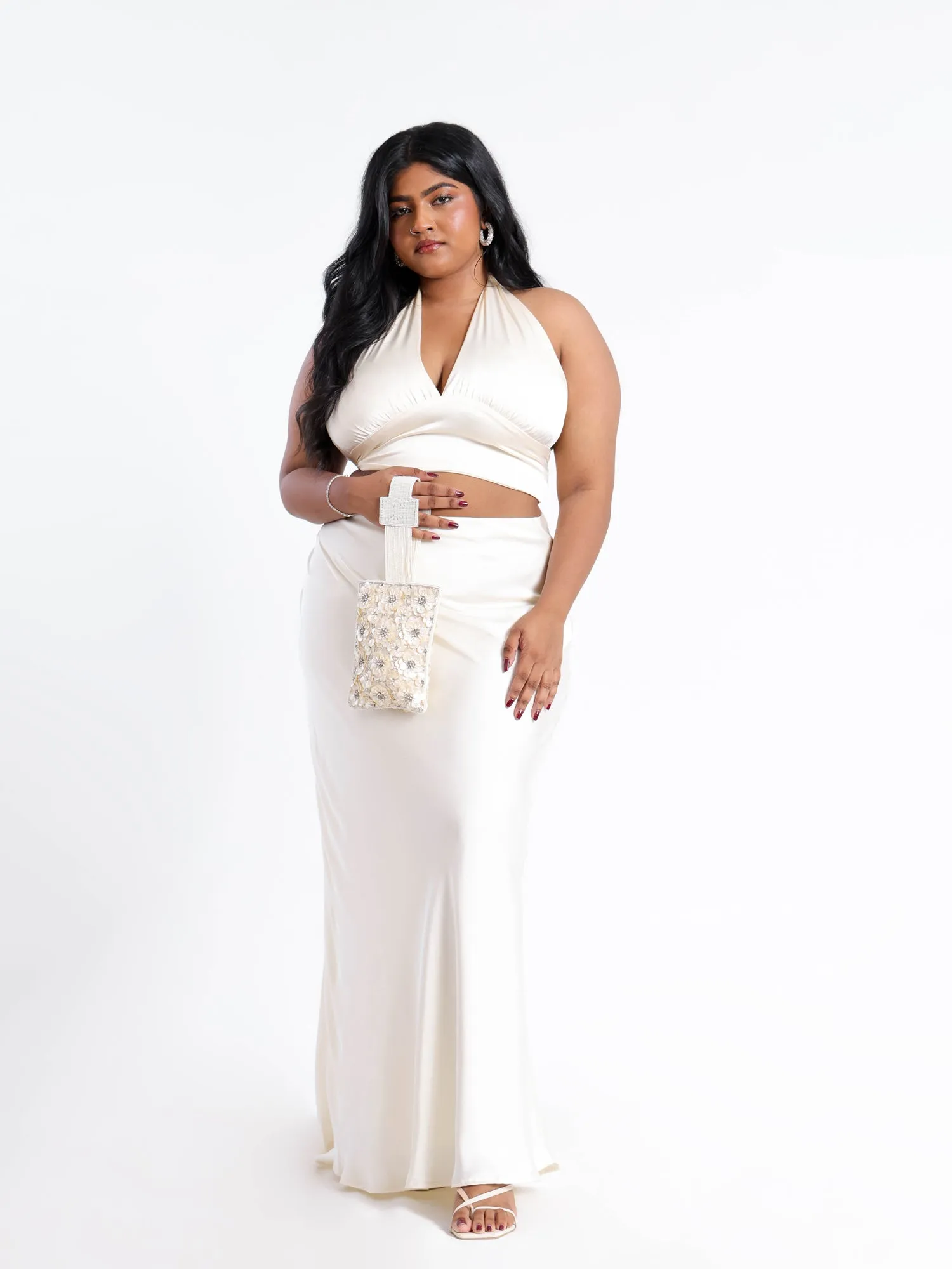Satin Bias Maxi Skirt