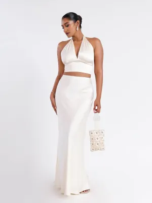 Satin Bias Maxi Skirt