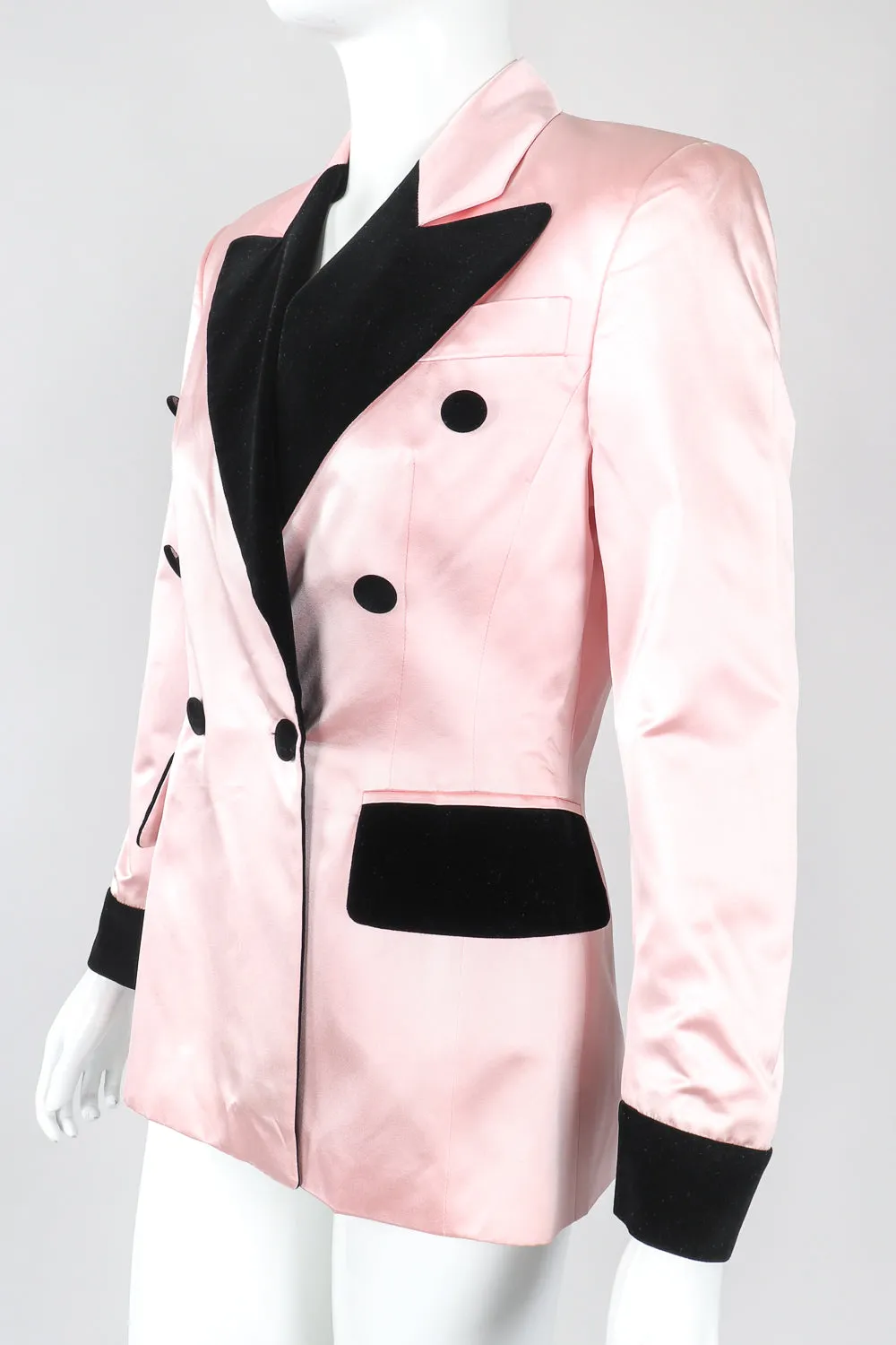 Satin Contrast Tuxedo Jacket