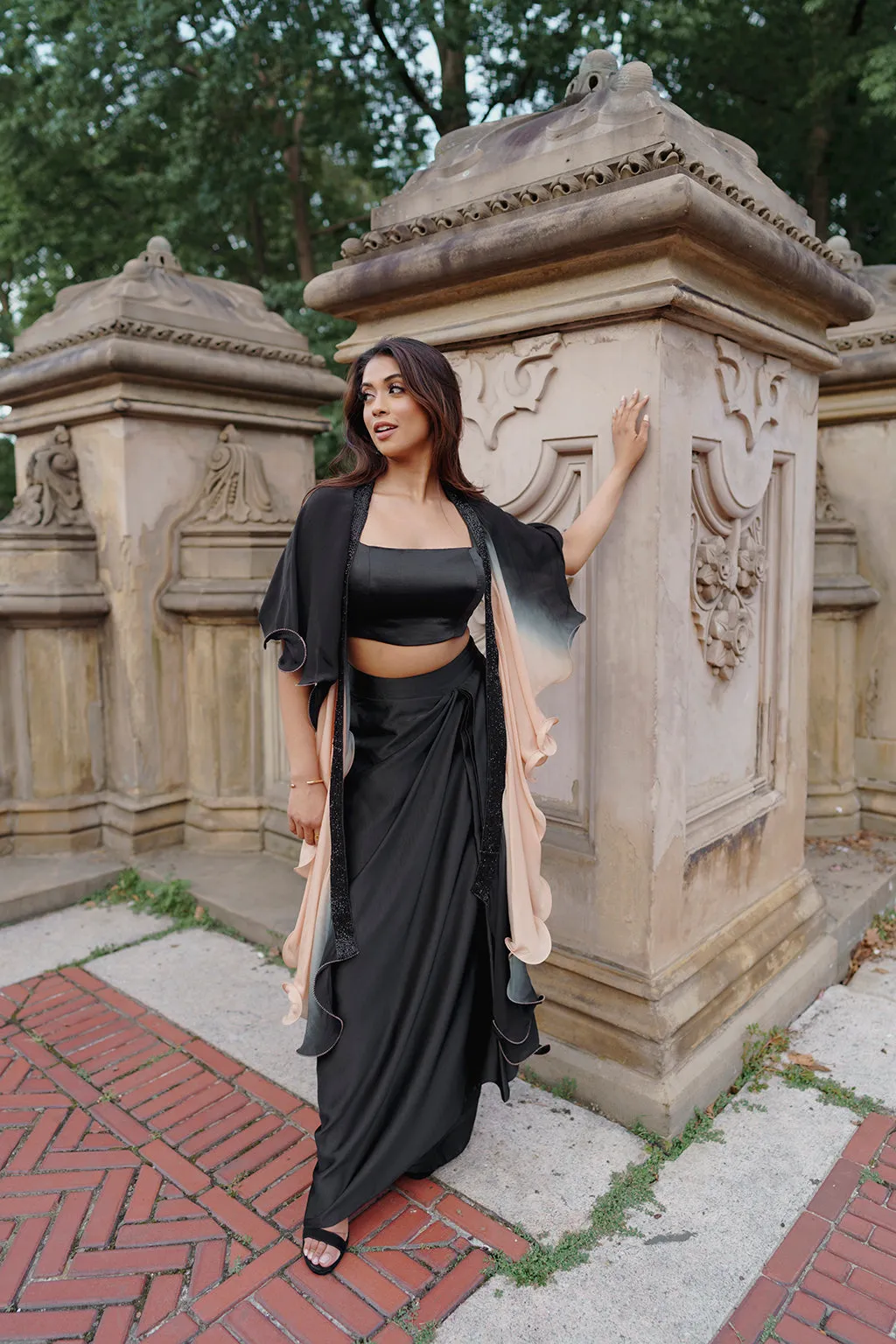 Satin Drape Skirt