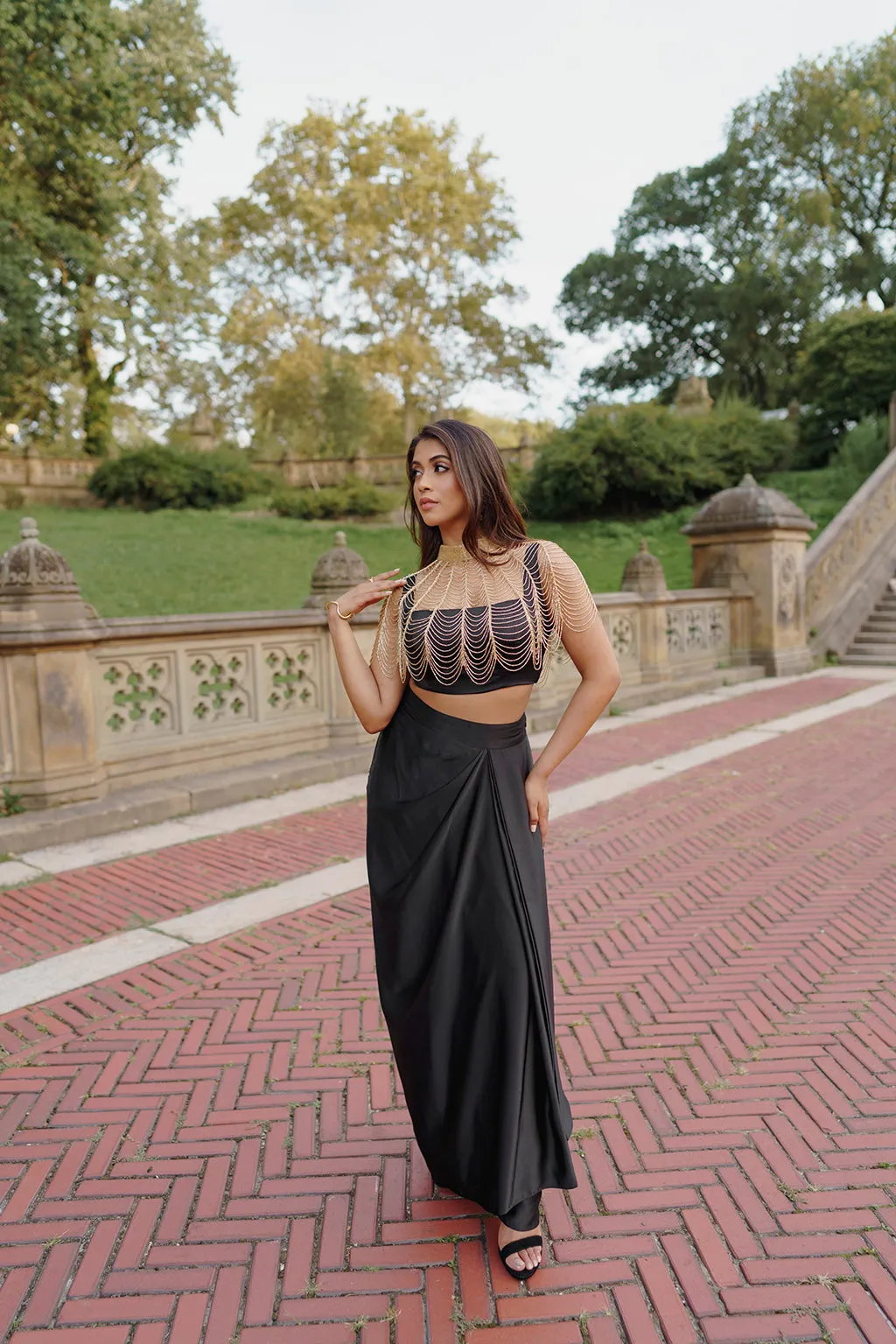 Satin Drape Skirt