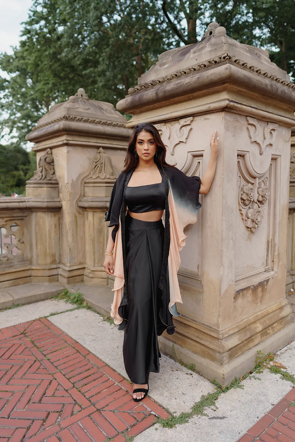 Satin Drape Skirt