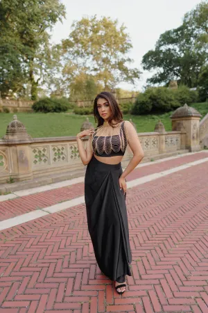Satin Drape Skirt