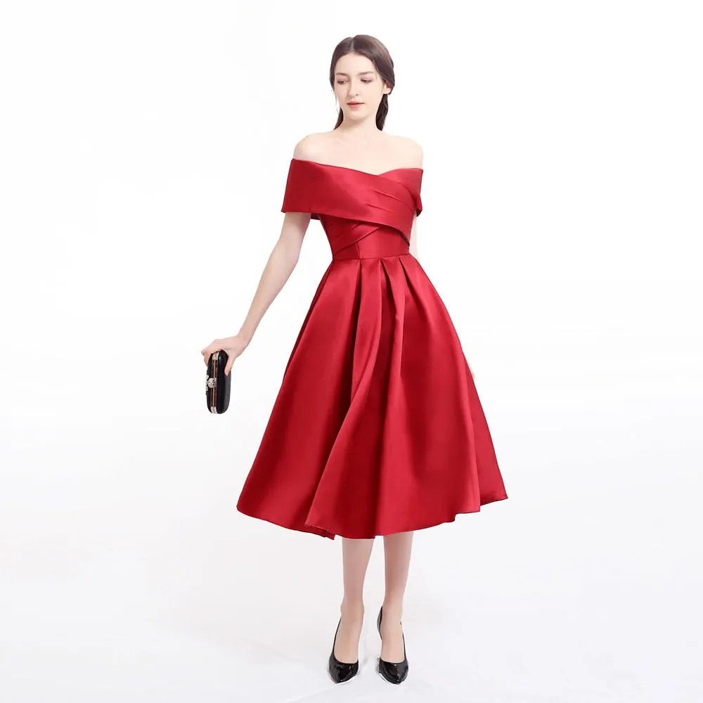 satin pleat dress