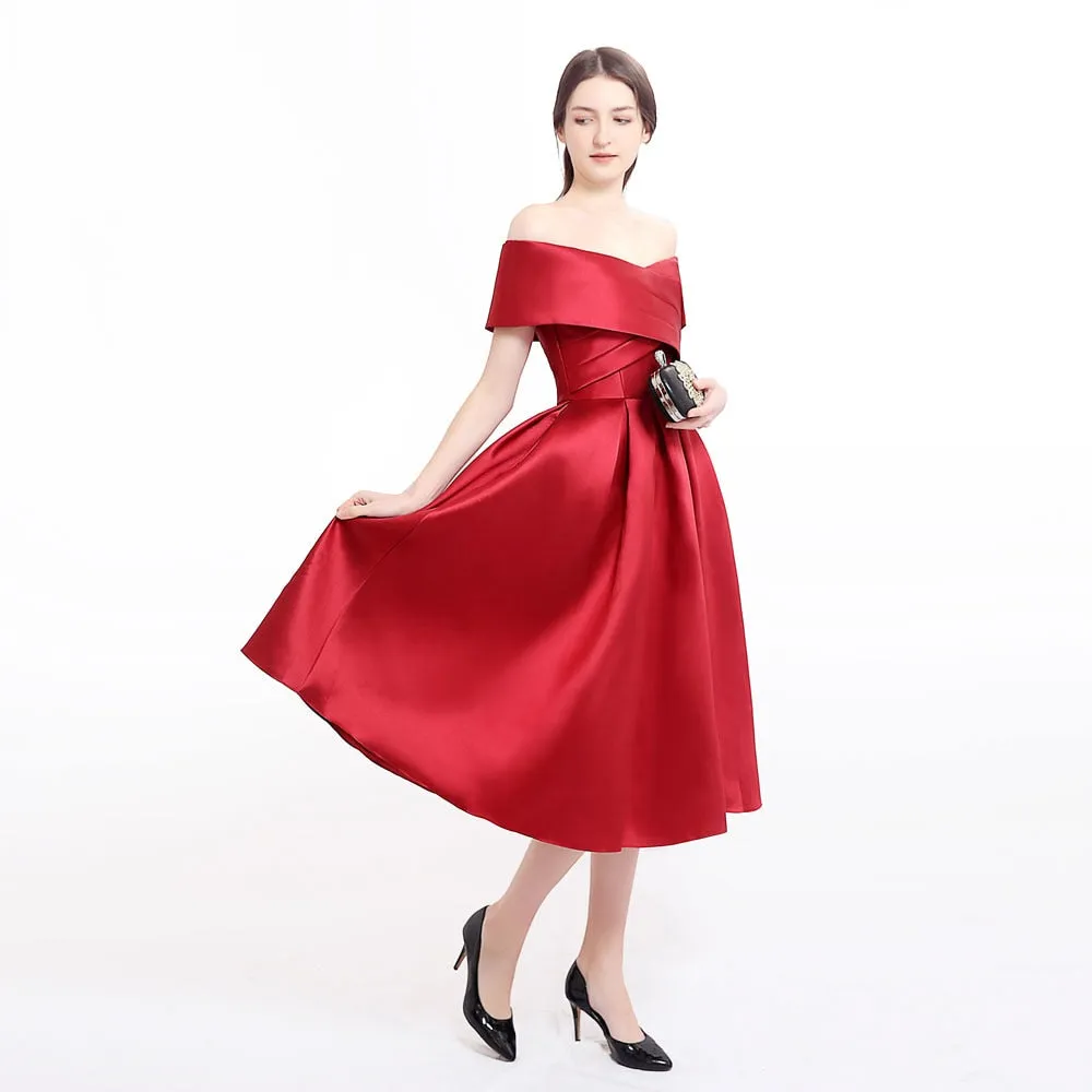 satin pleat dress