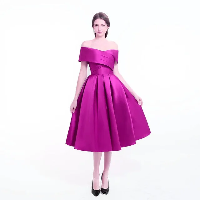 satin pleat dress