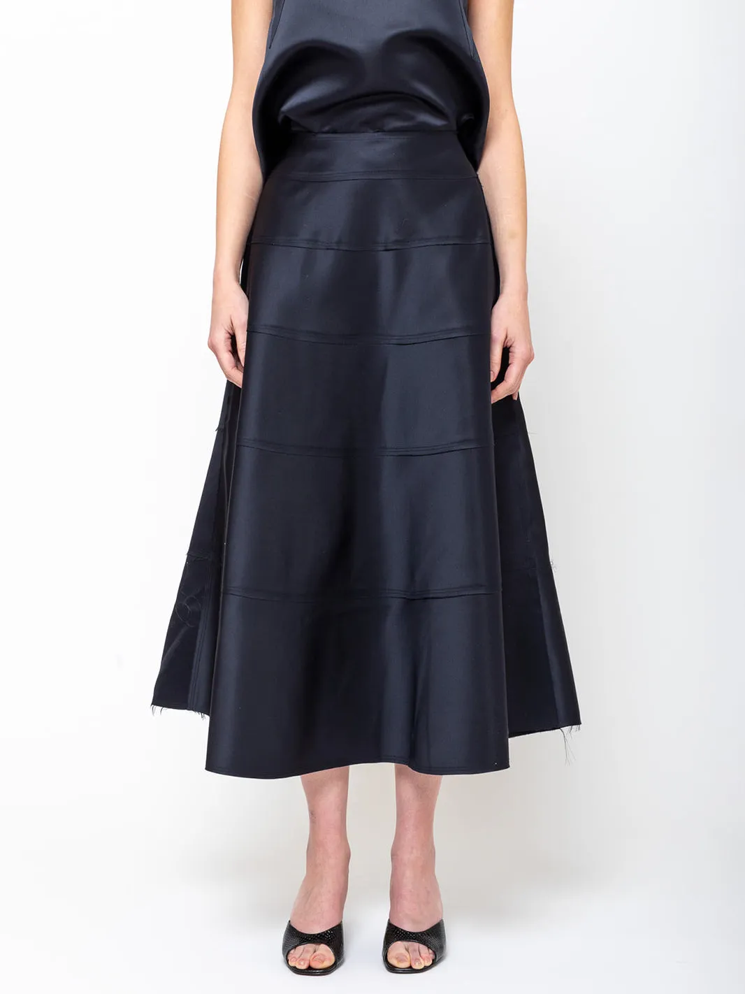 Satin Skirt - Midnight