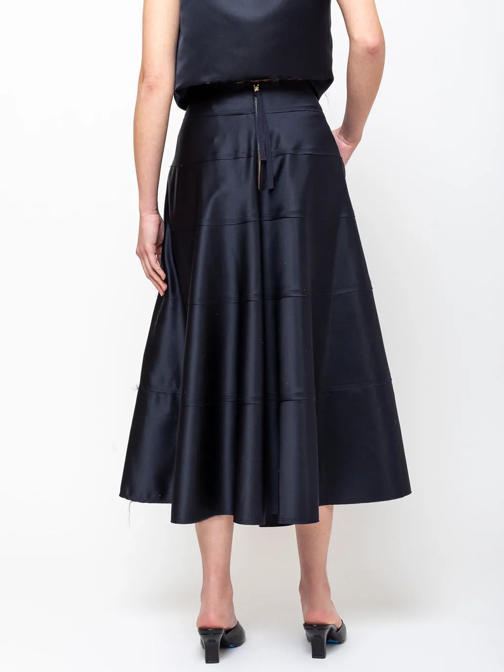 Satin Skirt - Midnight