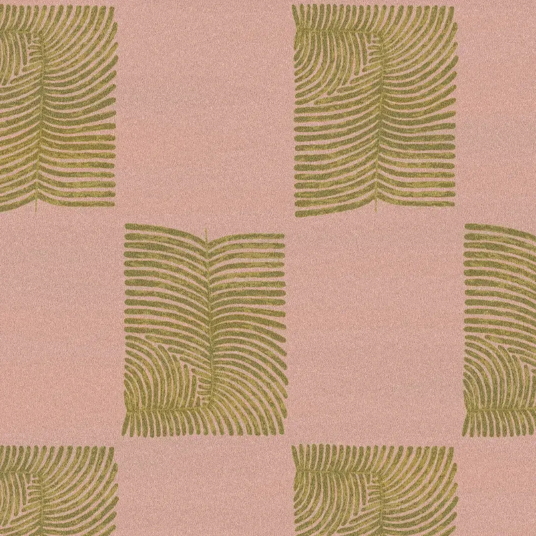 Scalloped Leaf Checker Pastel Hand Tufted Rug