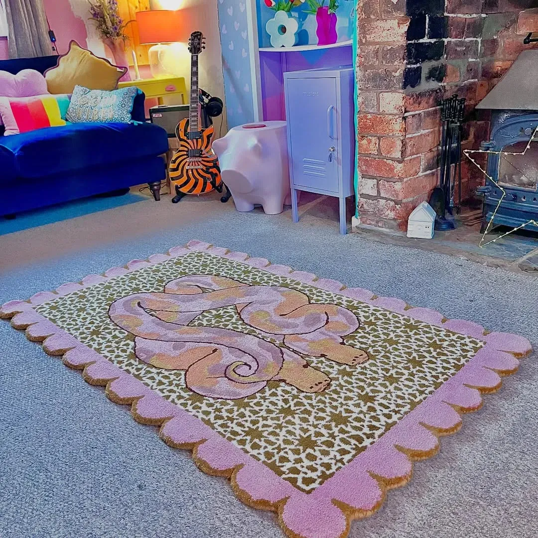 Scalloped Serpentine Duo Harmony Hand Tufted Rug