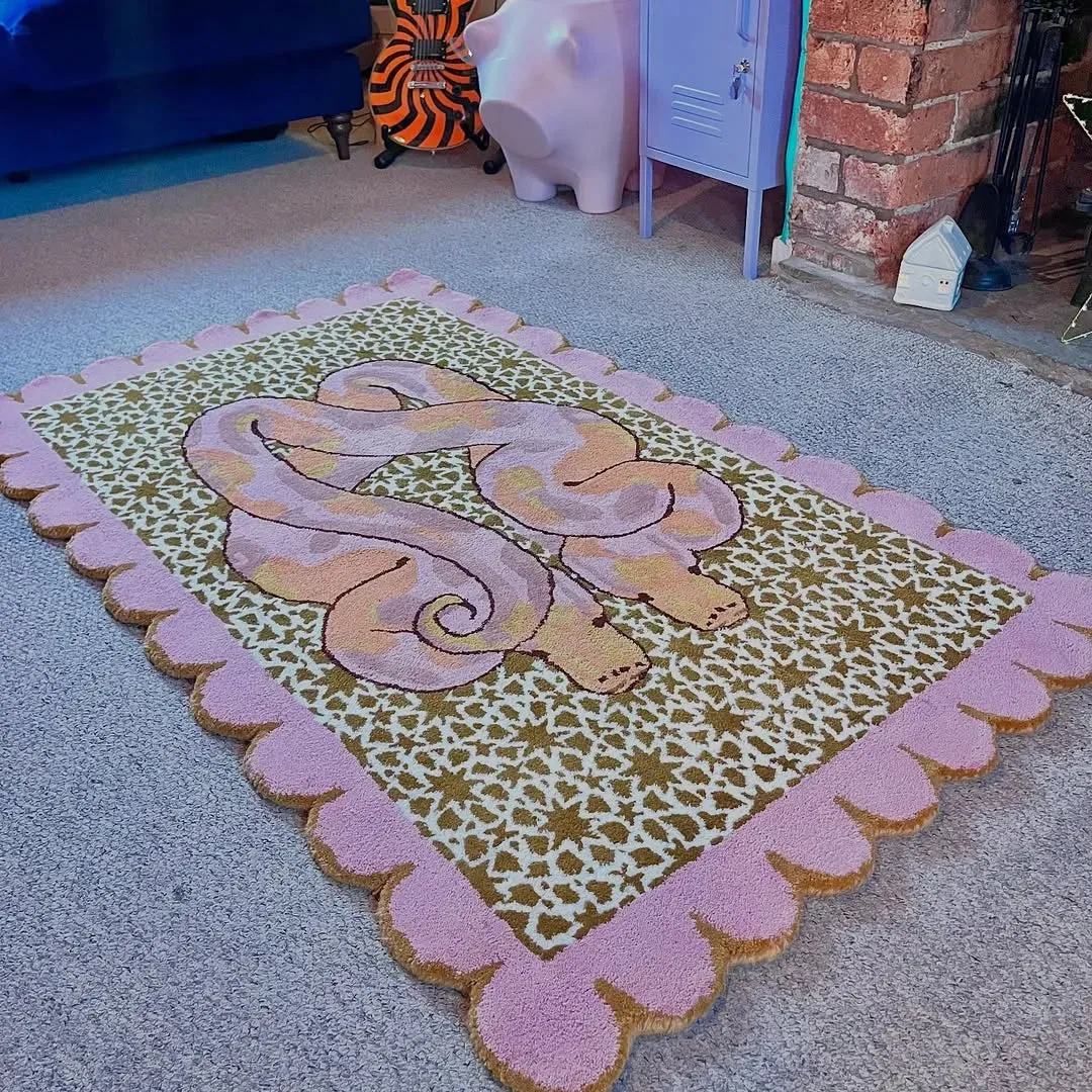 Scalloped Serpentine Duo Harmony Hand Tufted Rug