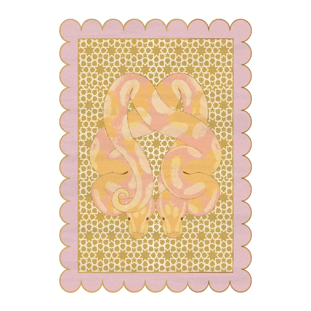 Scalloped Serpentine Duo Harmony Hand Tufted Rug