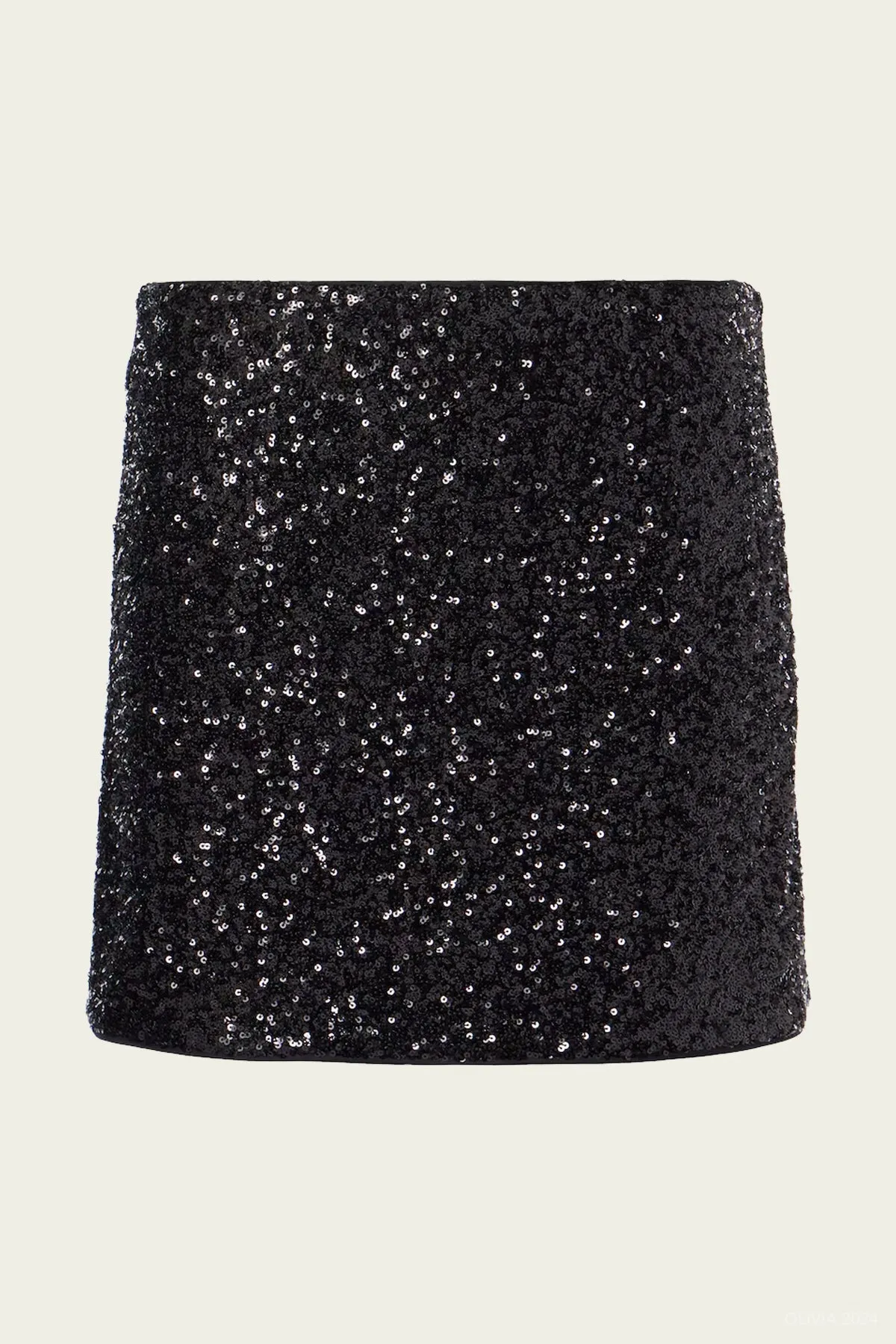 Sequin Mini Skirt in Black