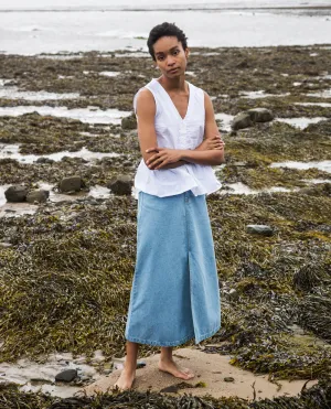 Shelby Denim Skirt In Light Denim