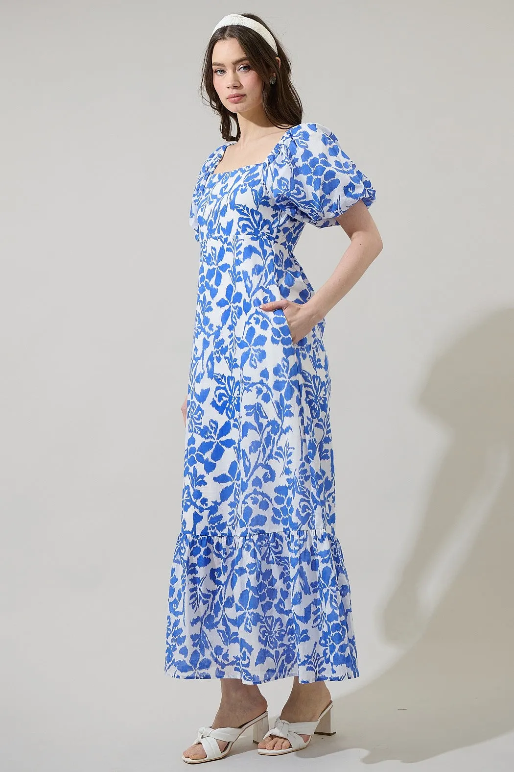 shia floral midi dress