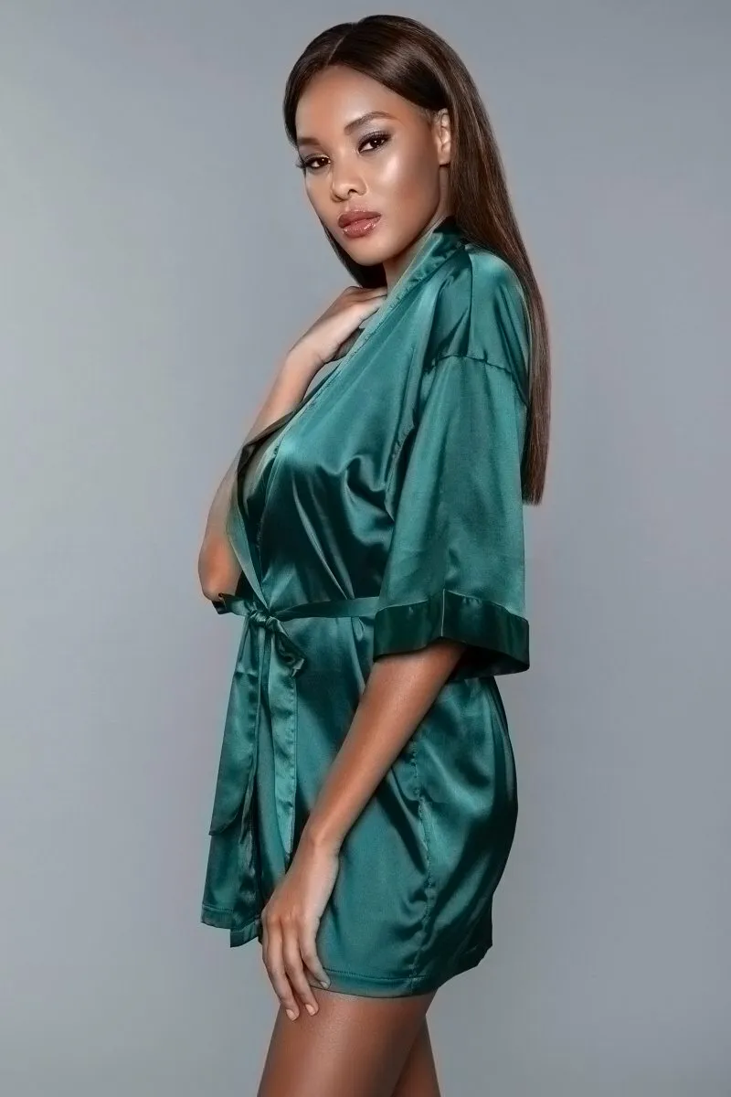Short Satin Robe
