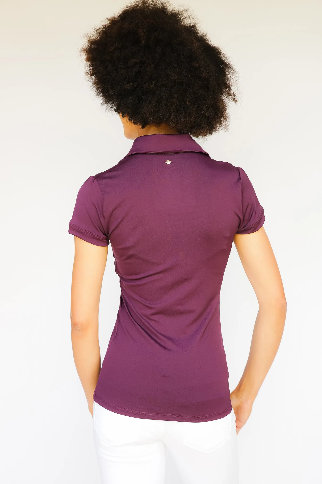 Short Sleeve Katherine Shirt - Eggplant