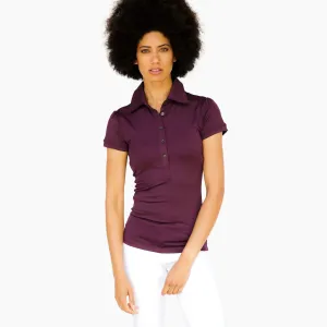 Short Sleeve Katherine Shirt - Eggplant