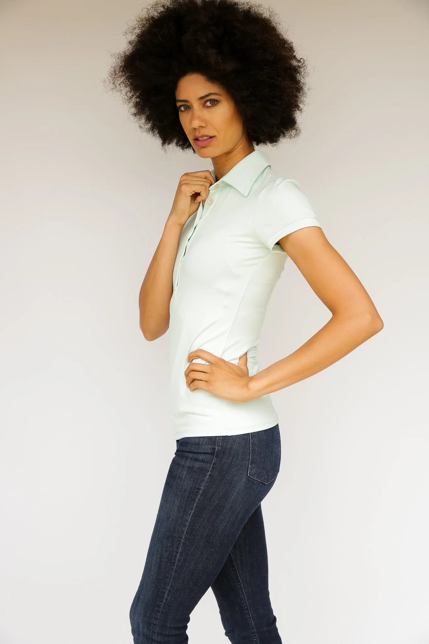 Short Sleeve Katherine Shirt - Mint