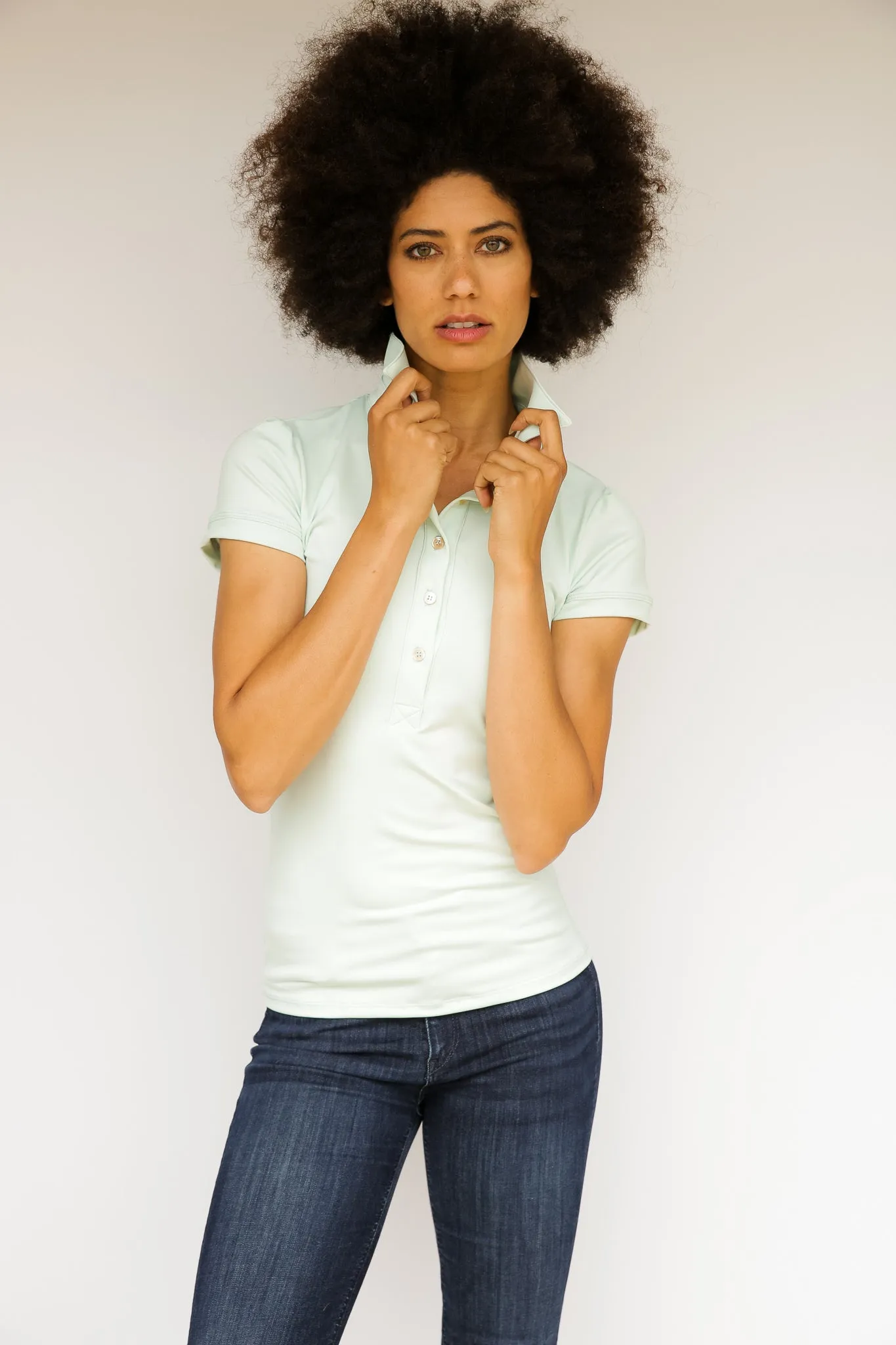 Short Sleeve Katherine Shirt - Mint
