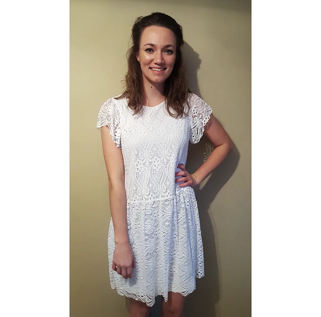 Short Sleeve Lace Dress
