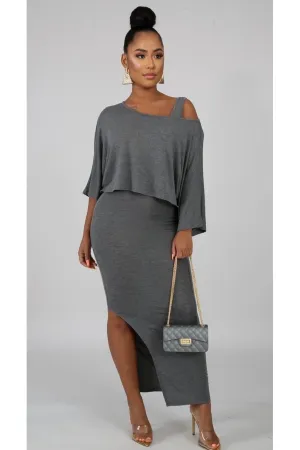 Simple Midi Dress Set