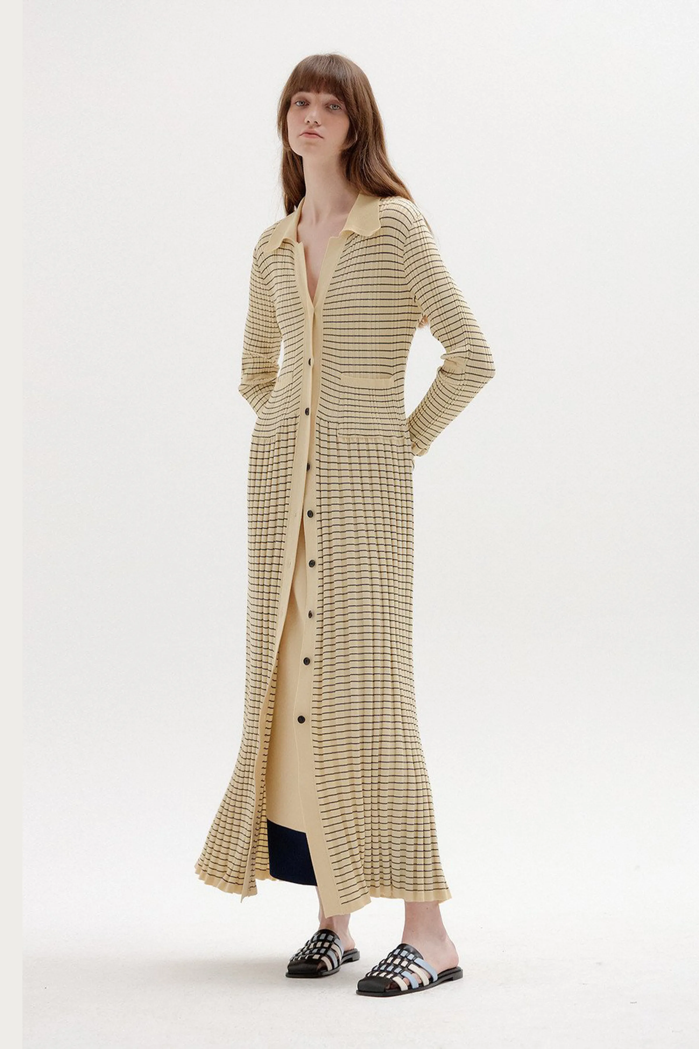 SINKLING RIBBED KNIT DRESS