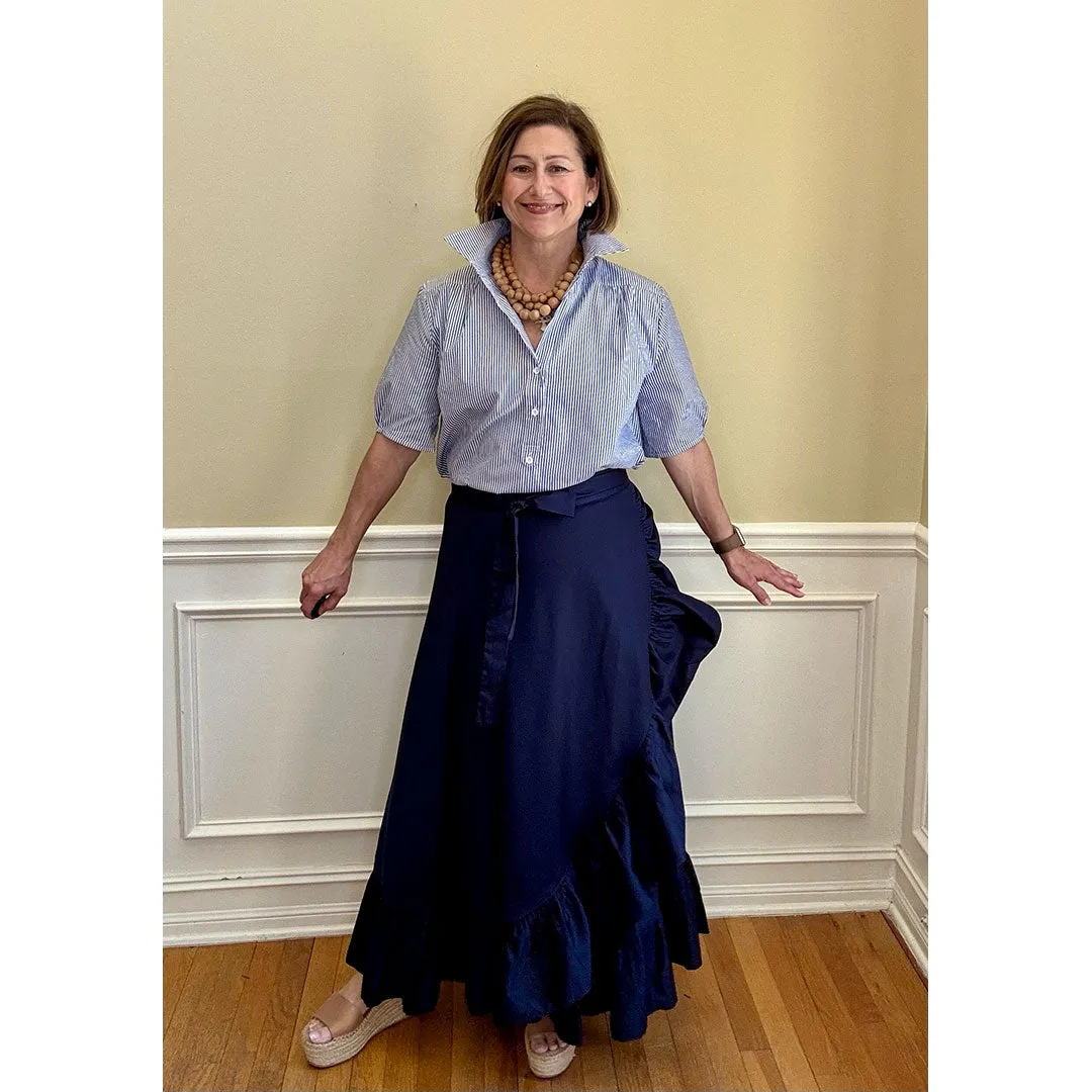 Sofia Wrap Skirt - Navy