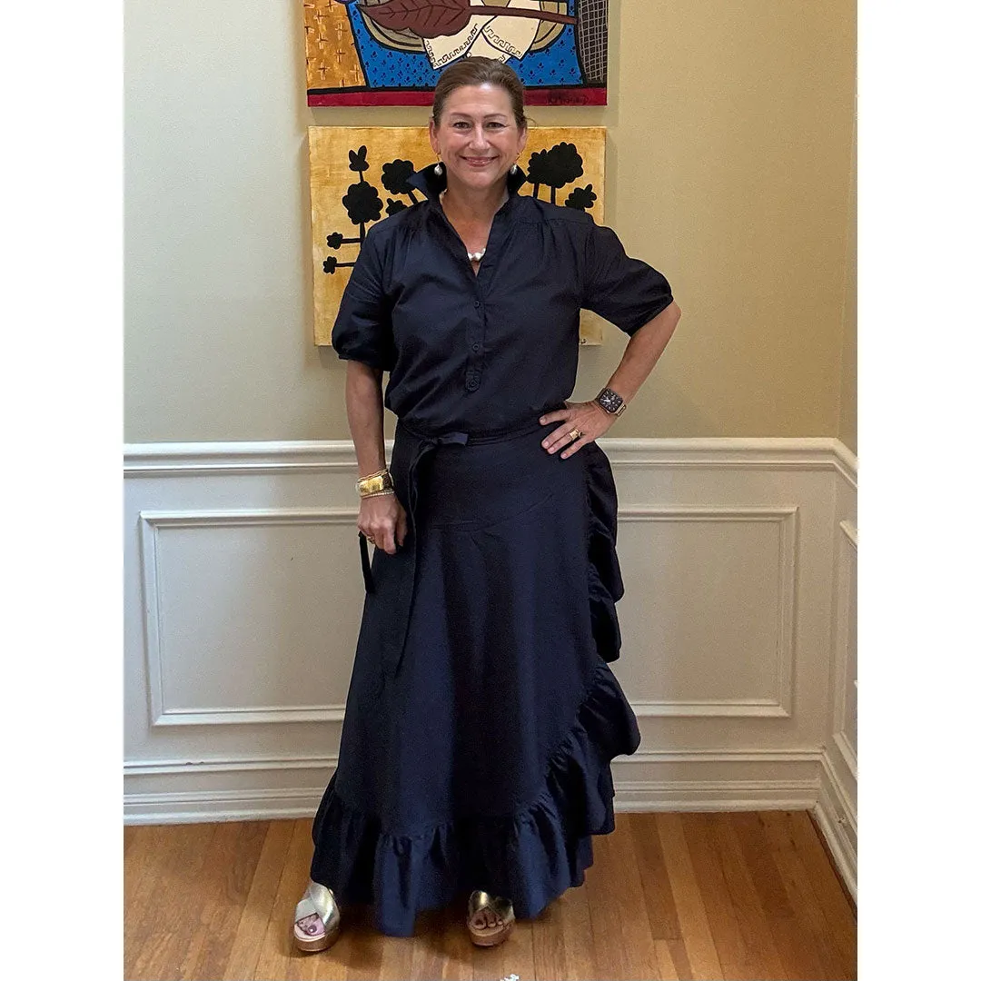 Sofia Wrap Skirt - Navy