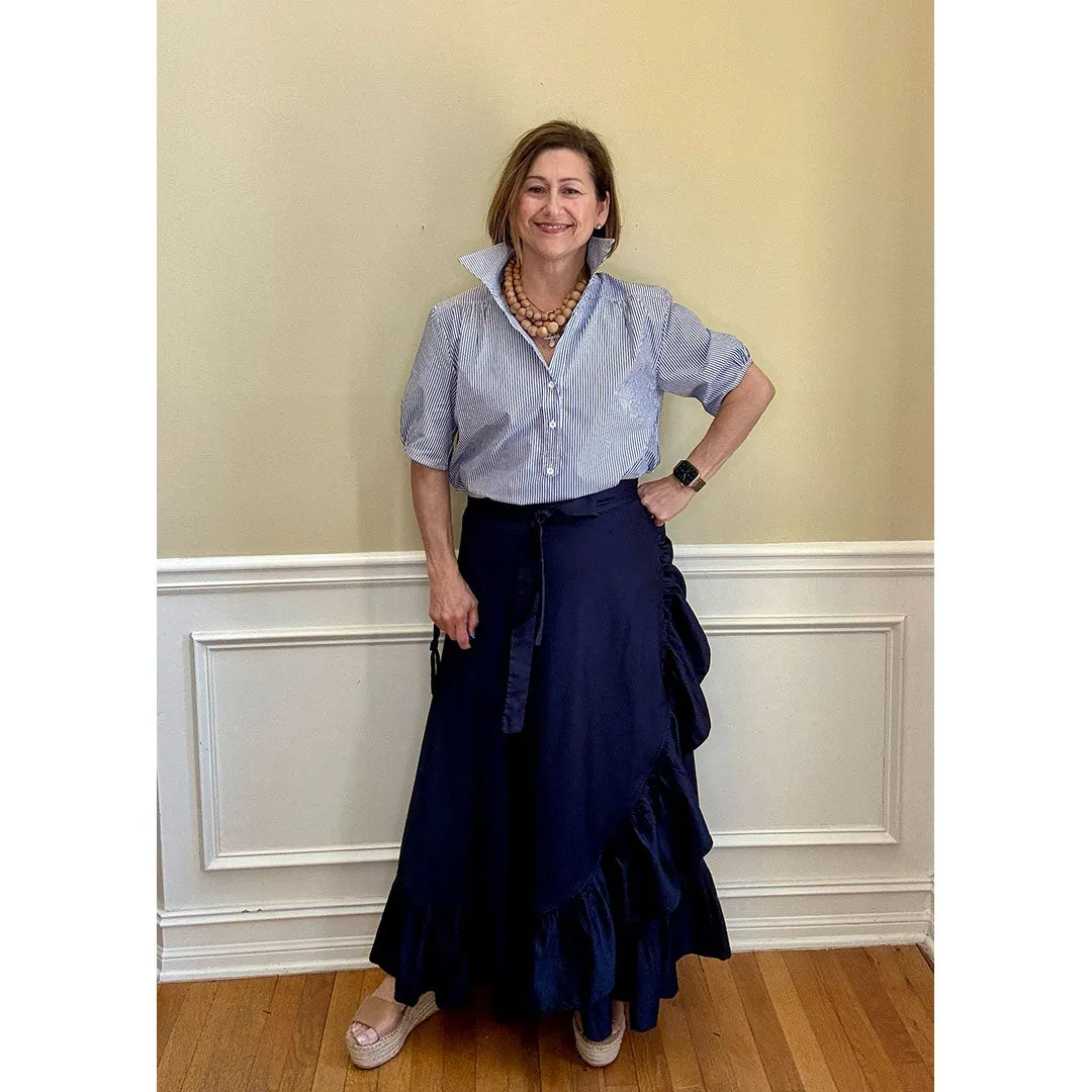 Sofia Wrap Skirt - Navy
