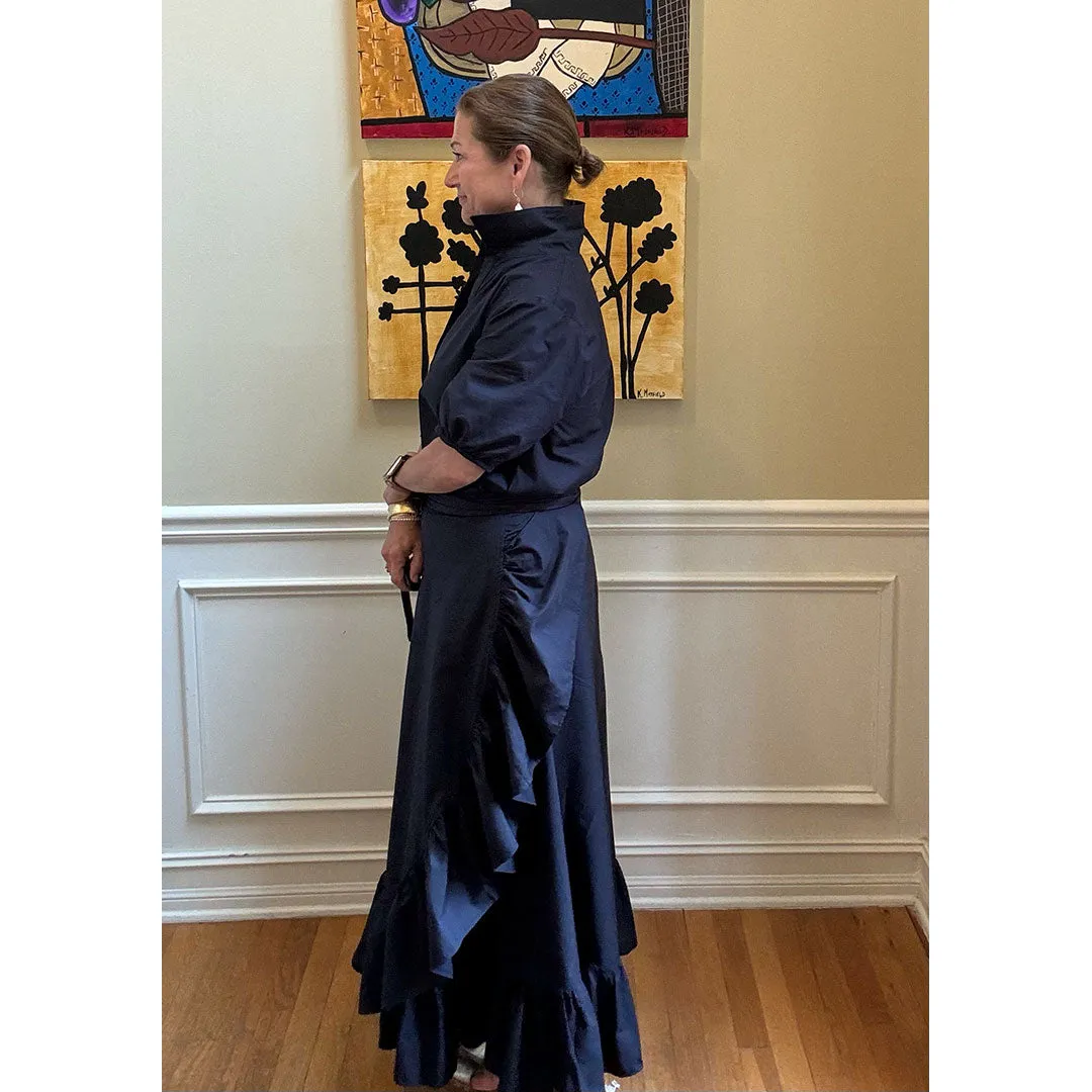 Sofia Wrap Skirt - Navy