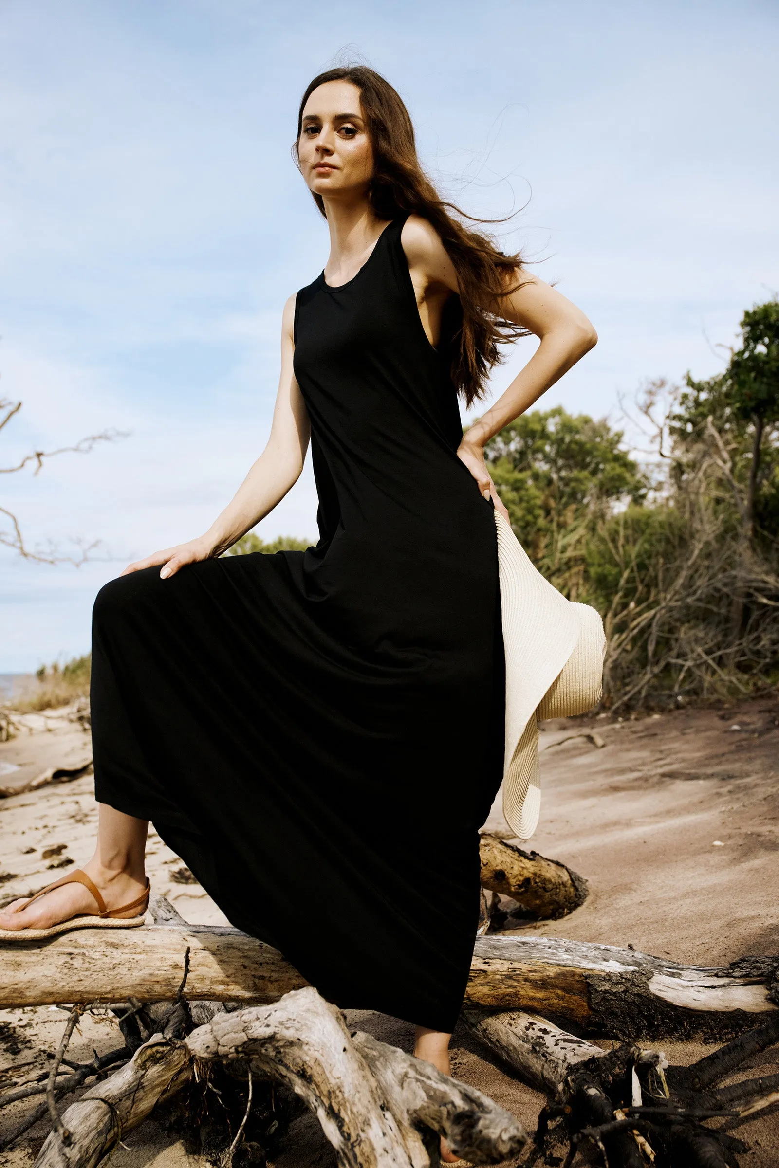 Sophia Maxi Dress - Black