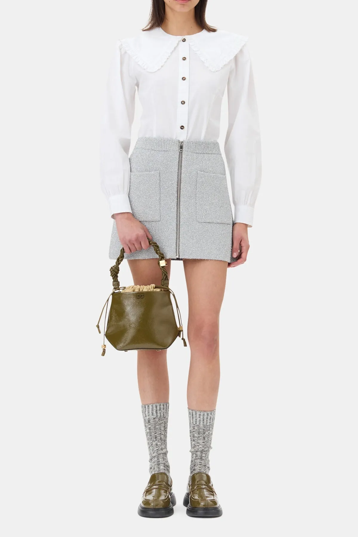Sparkle Mini Skirt in Silver