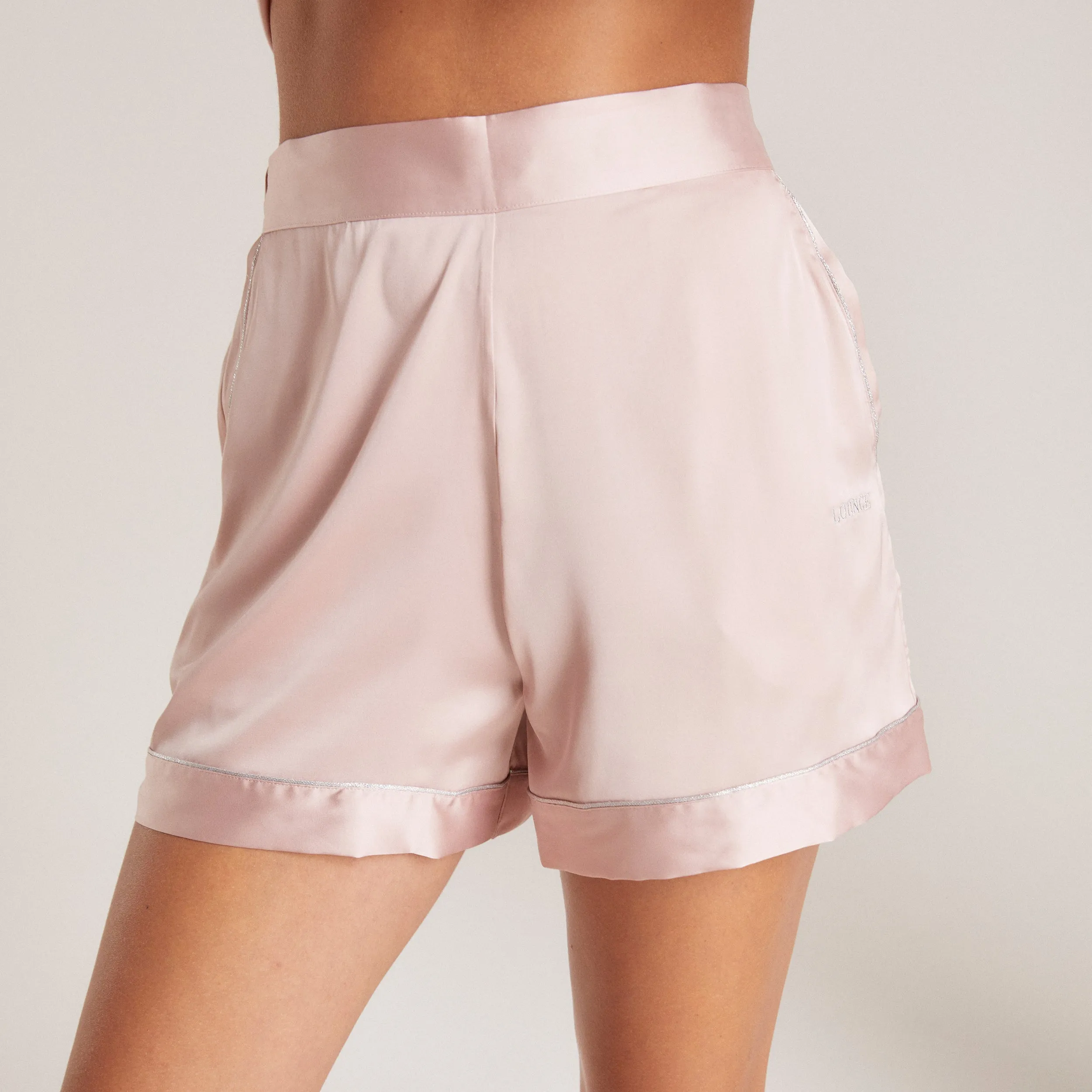 Sparkle Short de Pyjama Satiné - Rose Clair