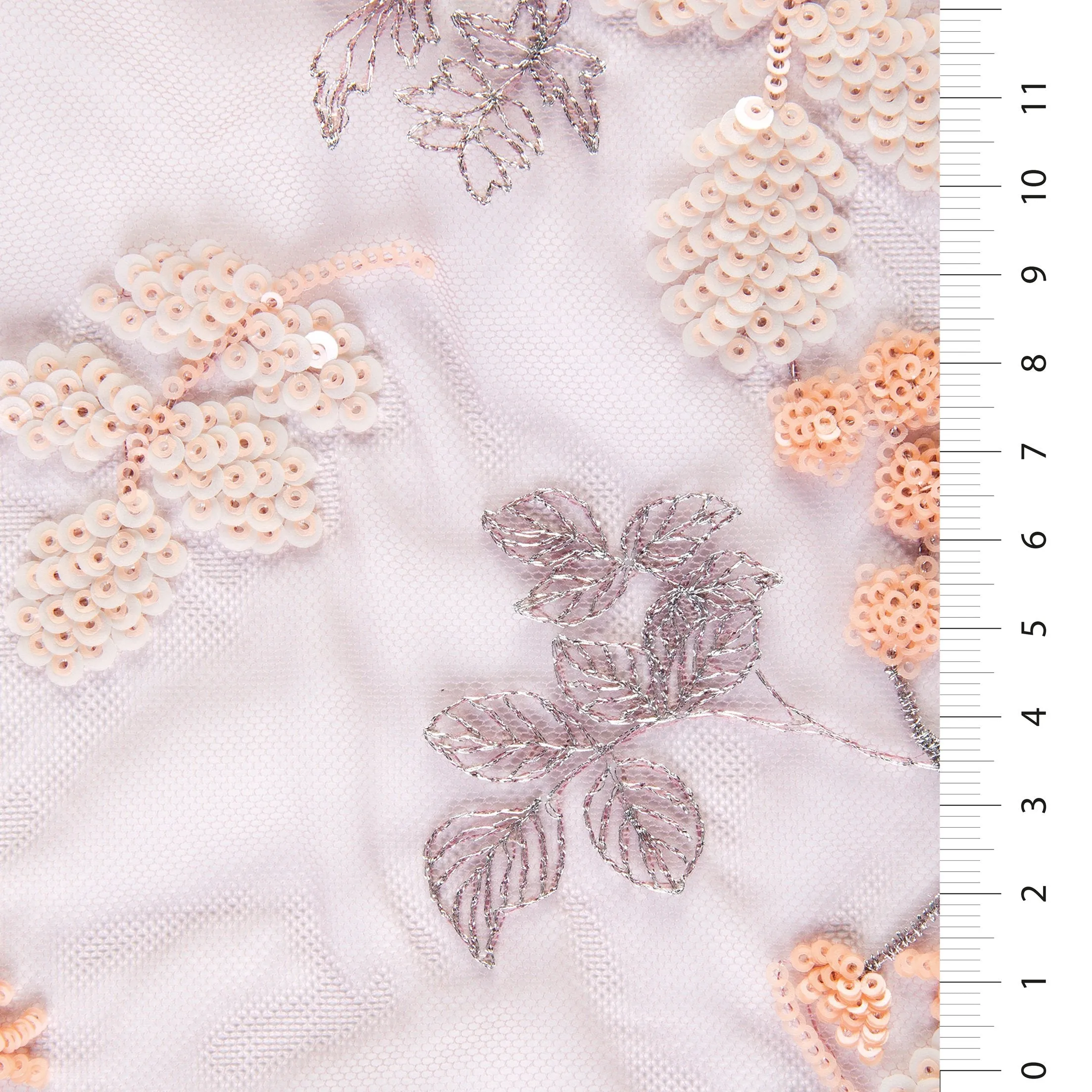 Spring Colorful Floral Sequin Embroidered Fabric