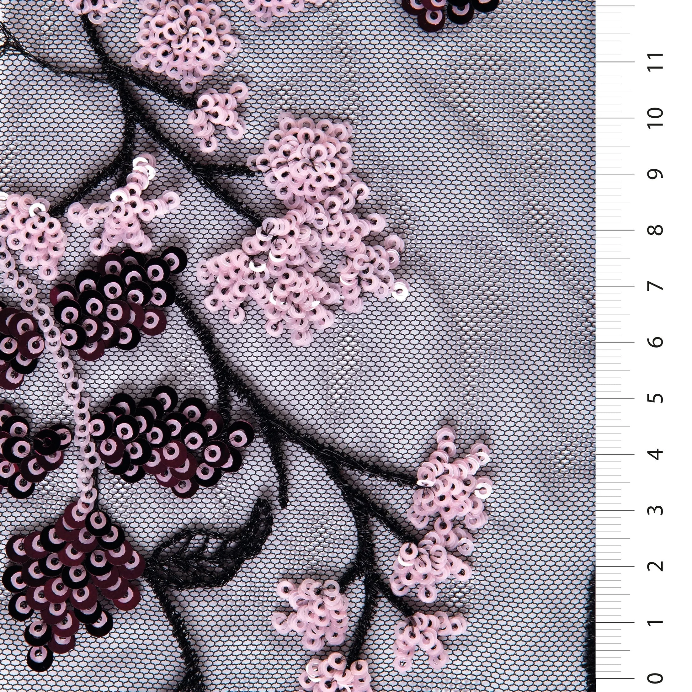 Spring Colorful Floral Sequin Embroidered Fabric