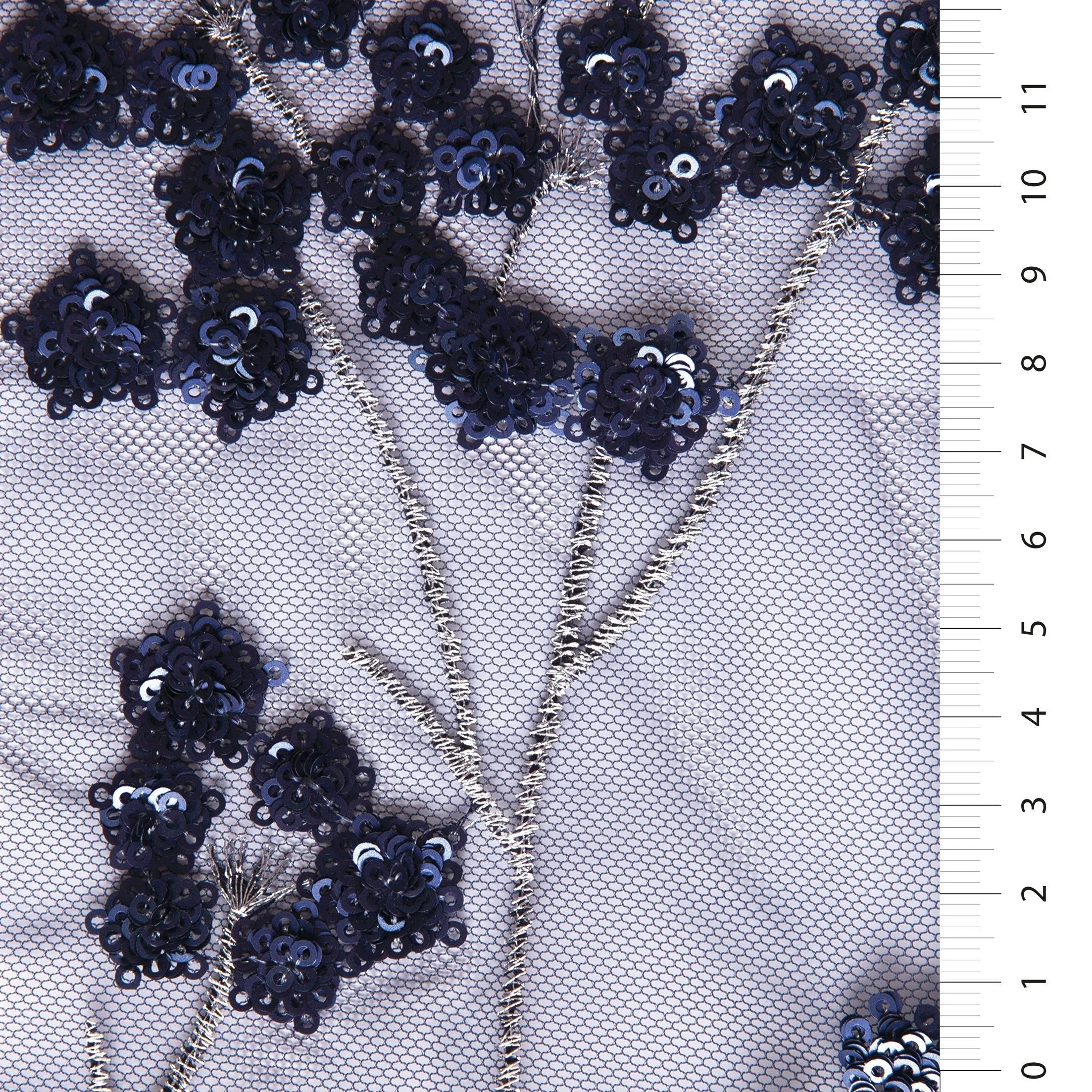 Spring Colorful Floral Sequin Embroidered Fabric