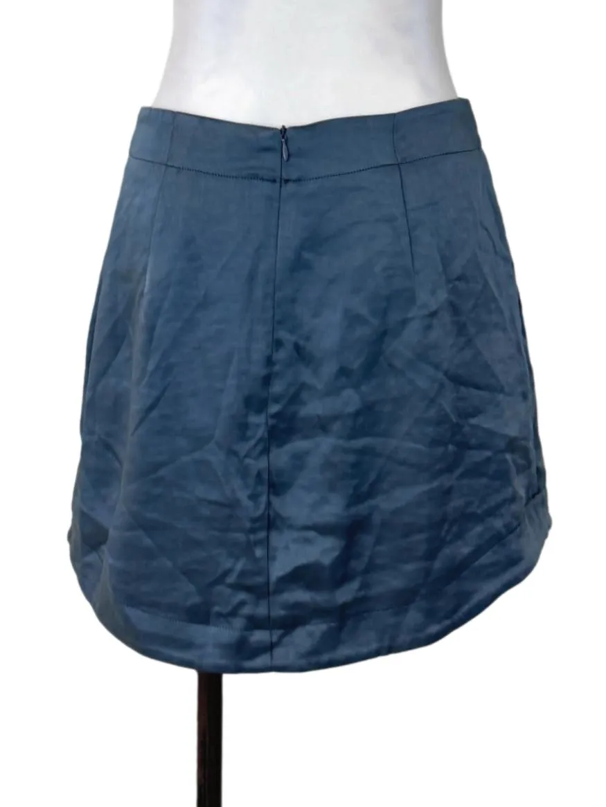 Spruce Blue Satin Skorts